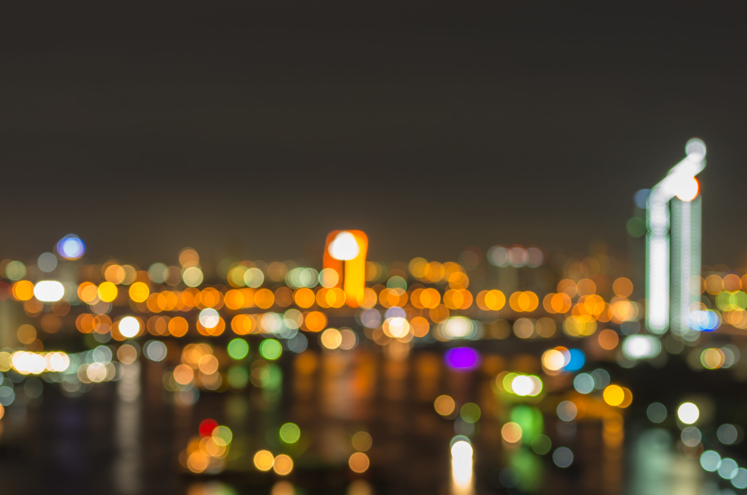 City lights bokeh